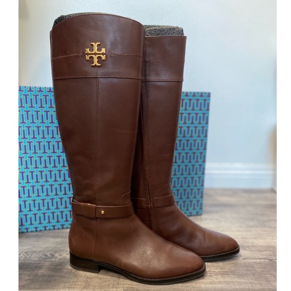 Tory Borch Knee high brown boots size 9 regular calf - Picture 8 of 9